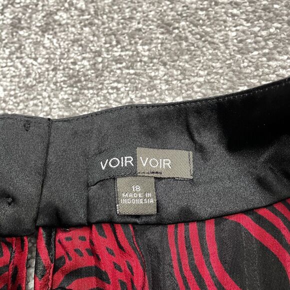 Voir Limited Collection Pleated Dress Womens 18 Red Black Geometric Halter NWT - Picture 5 of 12